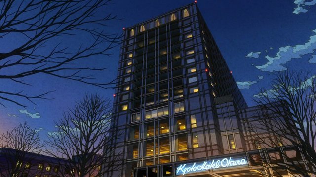 ホテル前の別れ